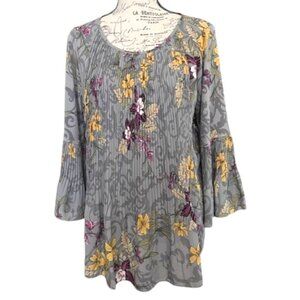 Charter Club Bell Sleeve Accordion Pleated top